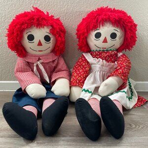 Raggedy Ann & Andy Dolls Large 36”